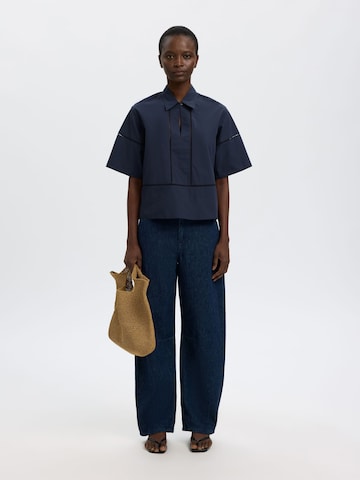 SELECTED Bluse in Blau