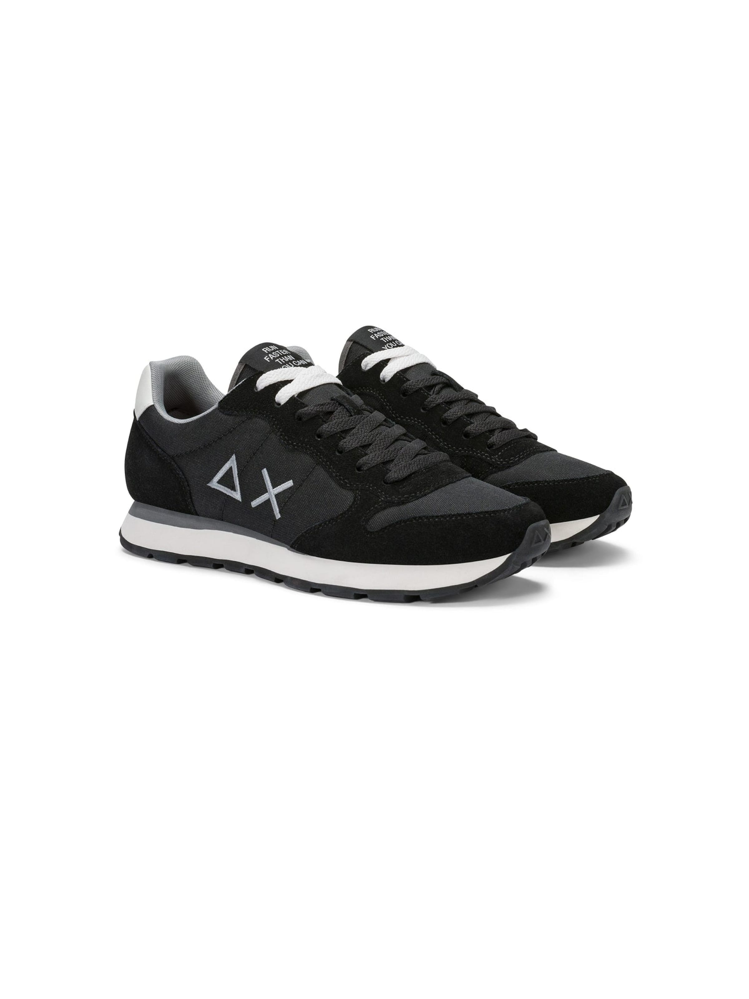 Sneaker bassa 'Men's Tom Sneakers in Nylon and Suede' di SUN68 in nero