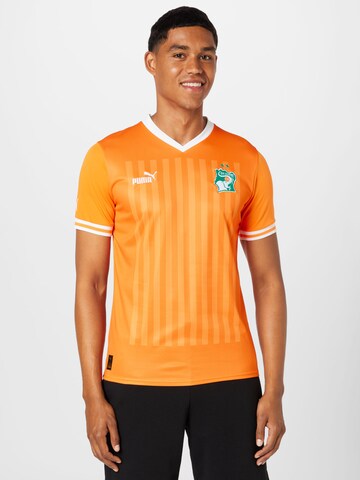 PUMA - Camiseta de fútbol en naranja: frente