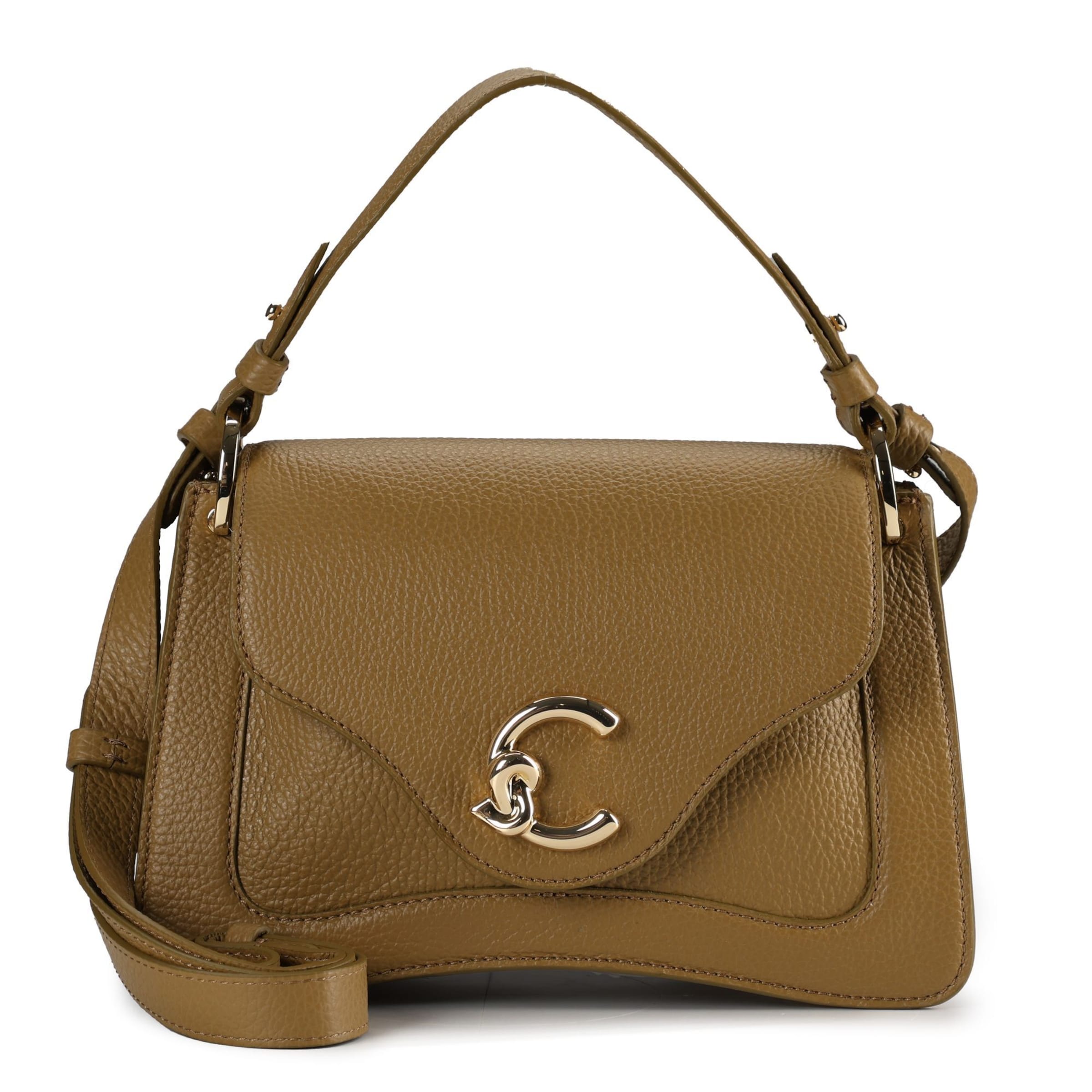 Coccinelle Schultertasche 'C-Me' in Grün: Vorderseite