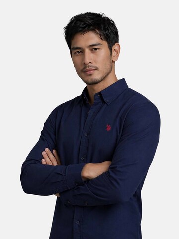 U.S. POLO ASSN. Regular Fit Hemd in Blau