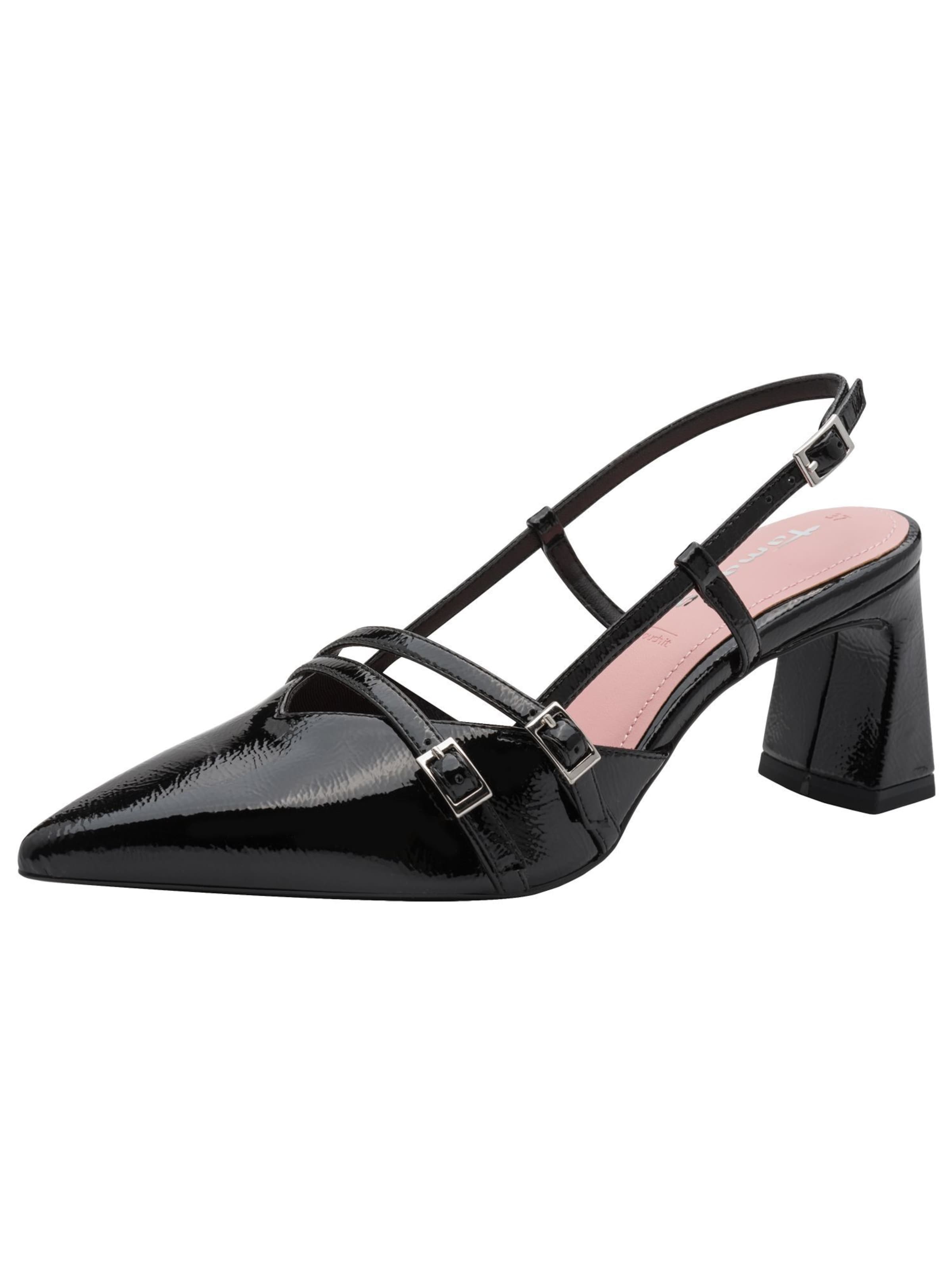 Tamaris Slingpumps in Zwart: voorkant