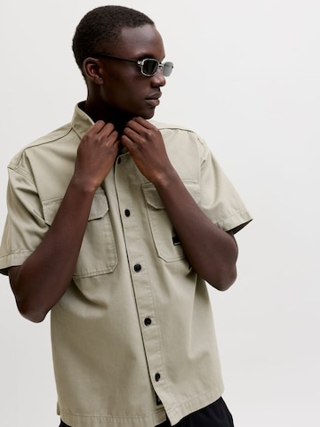 JACK & JONES Comfort fit Button Up Shirt 'Oben' in Green