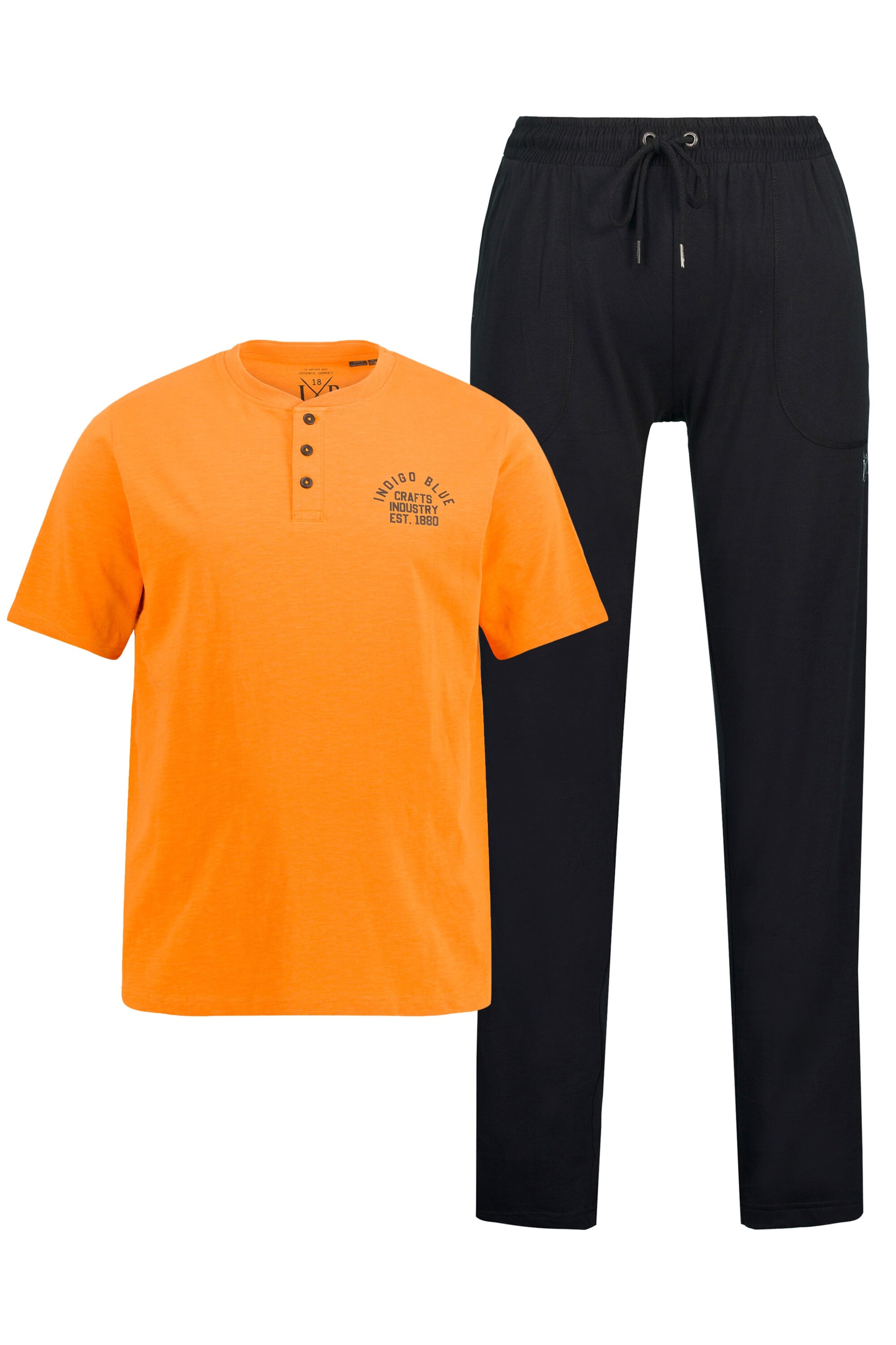 JP1880 Pyjama lang in Oranje: voorkant