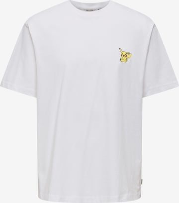 Only & Sons Shirt 'ONSPOKEMON' in White: front