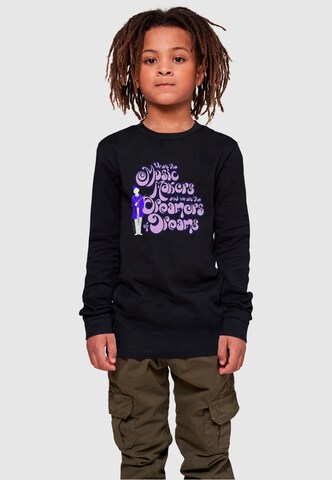 ABSOLUTE CULT Shirt 'Willy Wonka - Dreamers' in Black: front