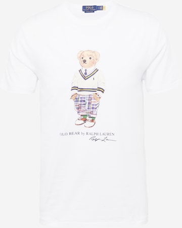 T-Shirt Polo Ralph Lauren en blanc : devant