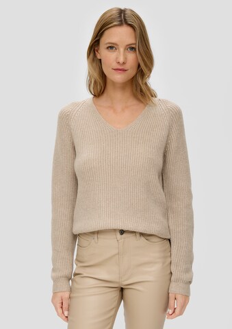 s.Oliver Trui in Beige: voorkant