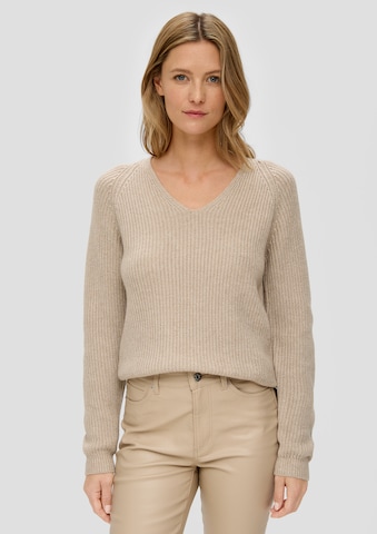 s.Oliver Sweater in Beige: front