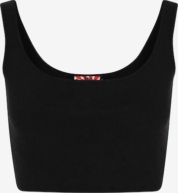 MYMO Плетен топ в черно: отпред