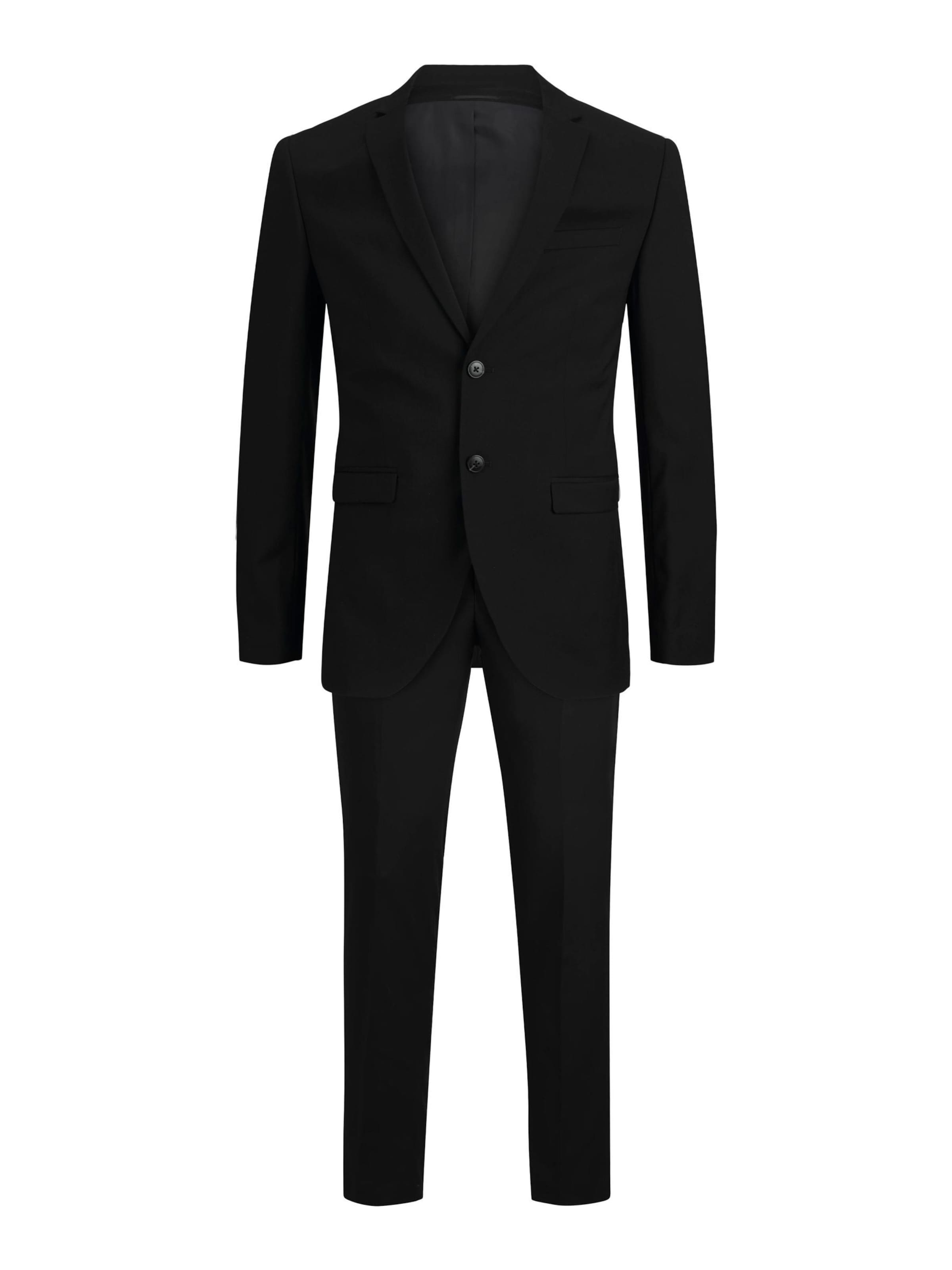 Jack & Jones Premium - Slimfit Traje 'JJFranco' en negro: frente