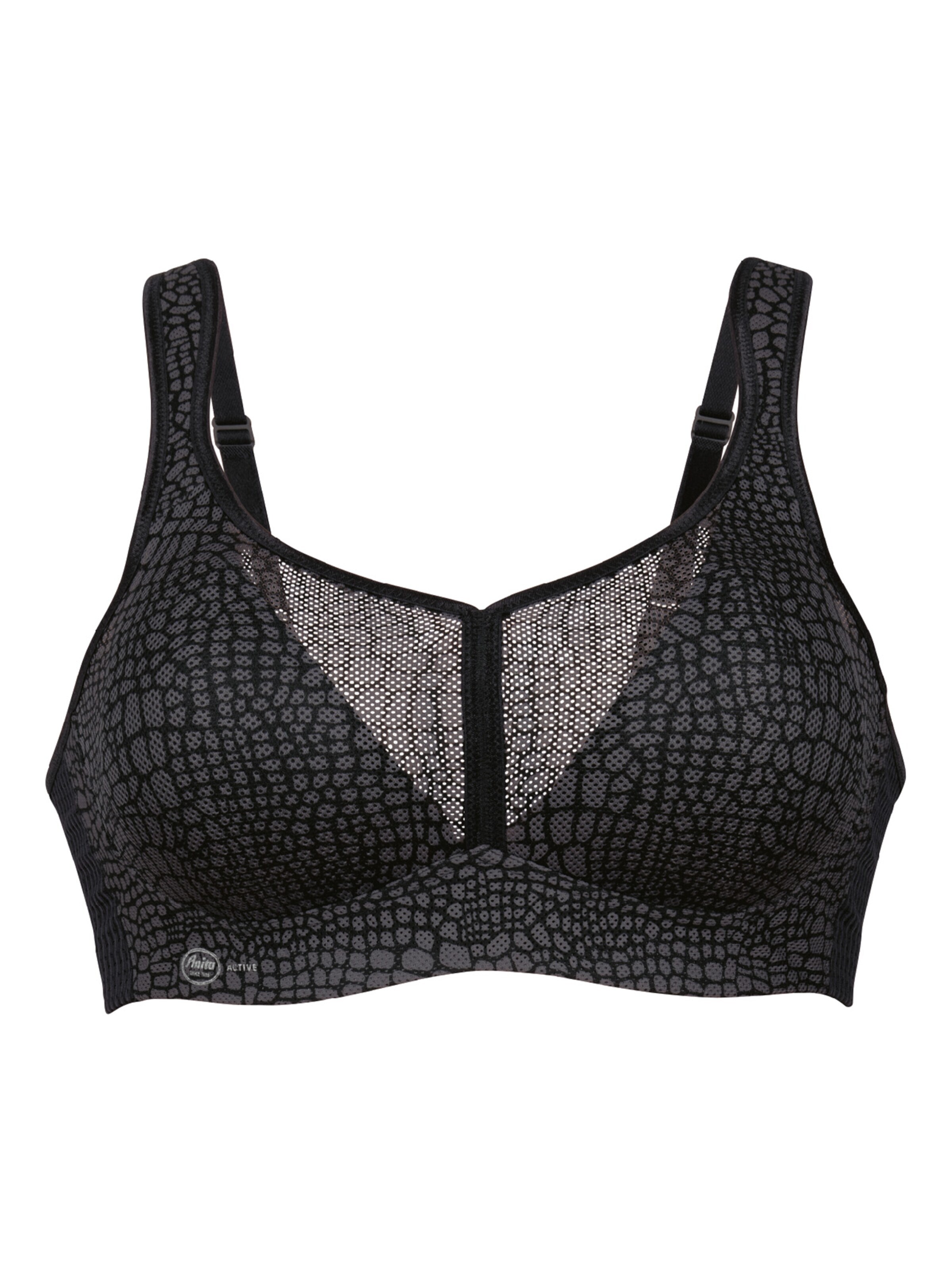 ANITA Bralette Bra 'Air Control mit Delta Pad Sport' in Grey: front