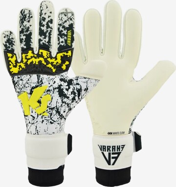 KEEPERsport Athletic Gloves in White: front