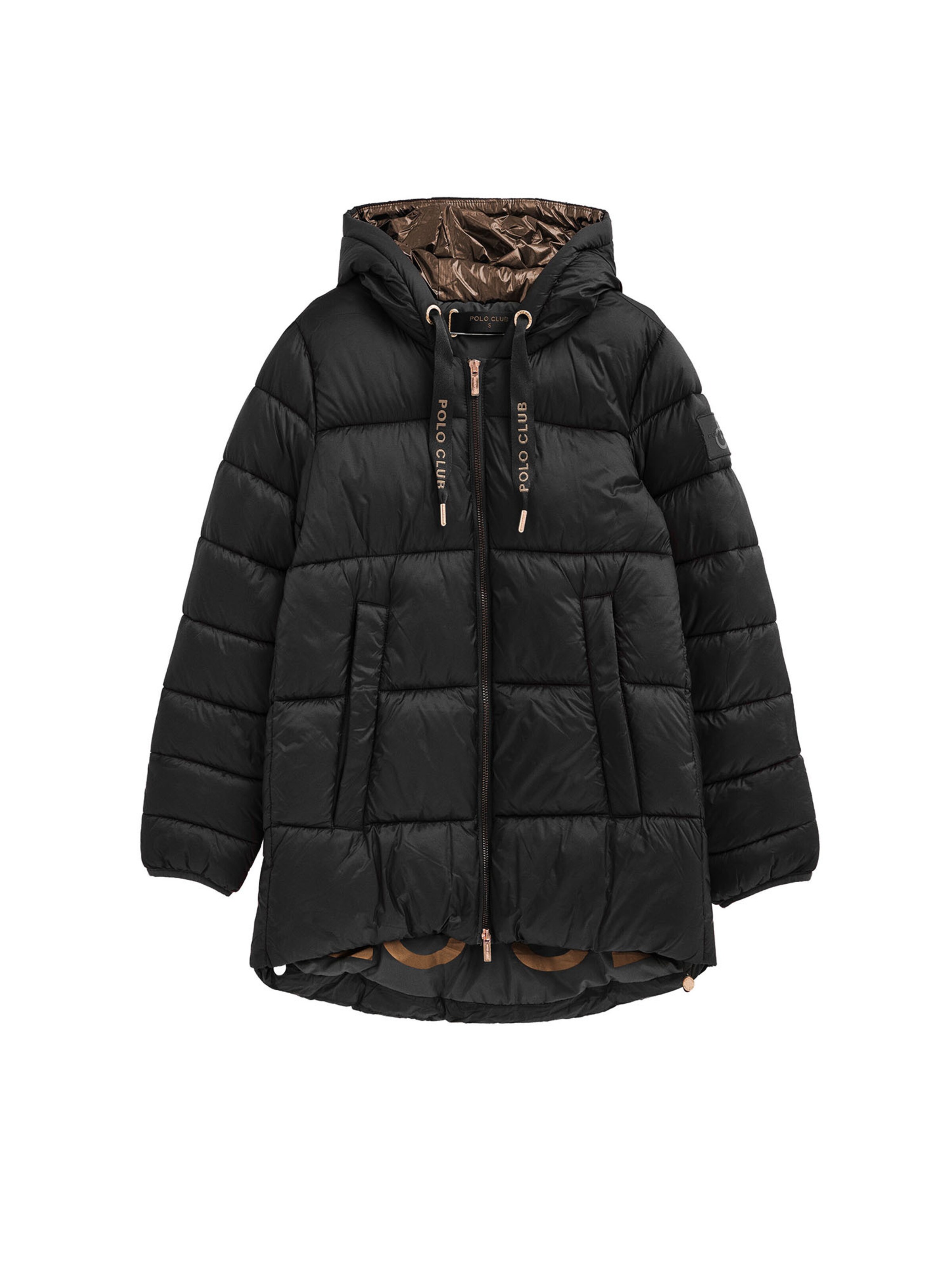 Polo Club Winterjacke in Schwarz: Vorderseite