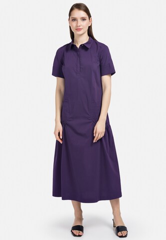 HELMIDGE Shirt Dress in Purple: front