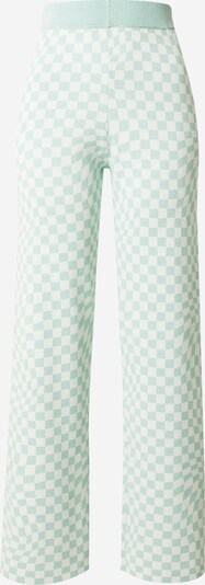florence by mills exclusive for ABOUT YOU Pantalon 'Copal' en vert pastel / blanc, Vue avec produit