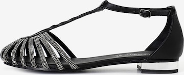 CAFè NOIR Ballerina in Zwart: voorkant