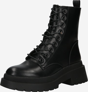 NEW LOOK Lace-Up Ankle Boots 'ELVIS' in Black: front