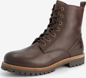 Travelin Snørestøvler 'Norrland' i brun: forside