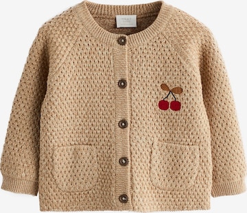 Next Knit Cardigan in Brown: front
