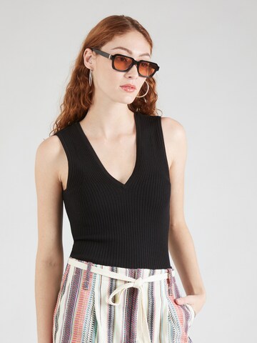 SCOTCH & SODA Gebreide top in Zwart: voorkant