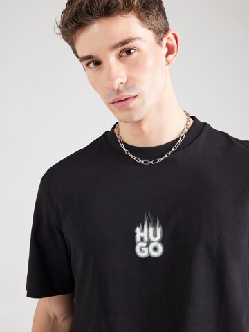 HUGO Shirt 'Dalsar' in Zwart