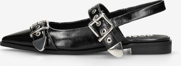 Sandales à lanières 'Julia' POSH by Poelman en noir : devant