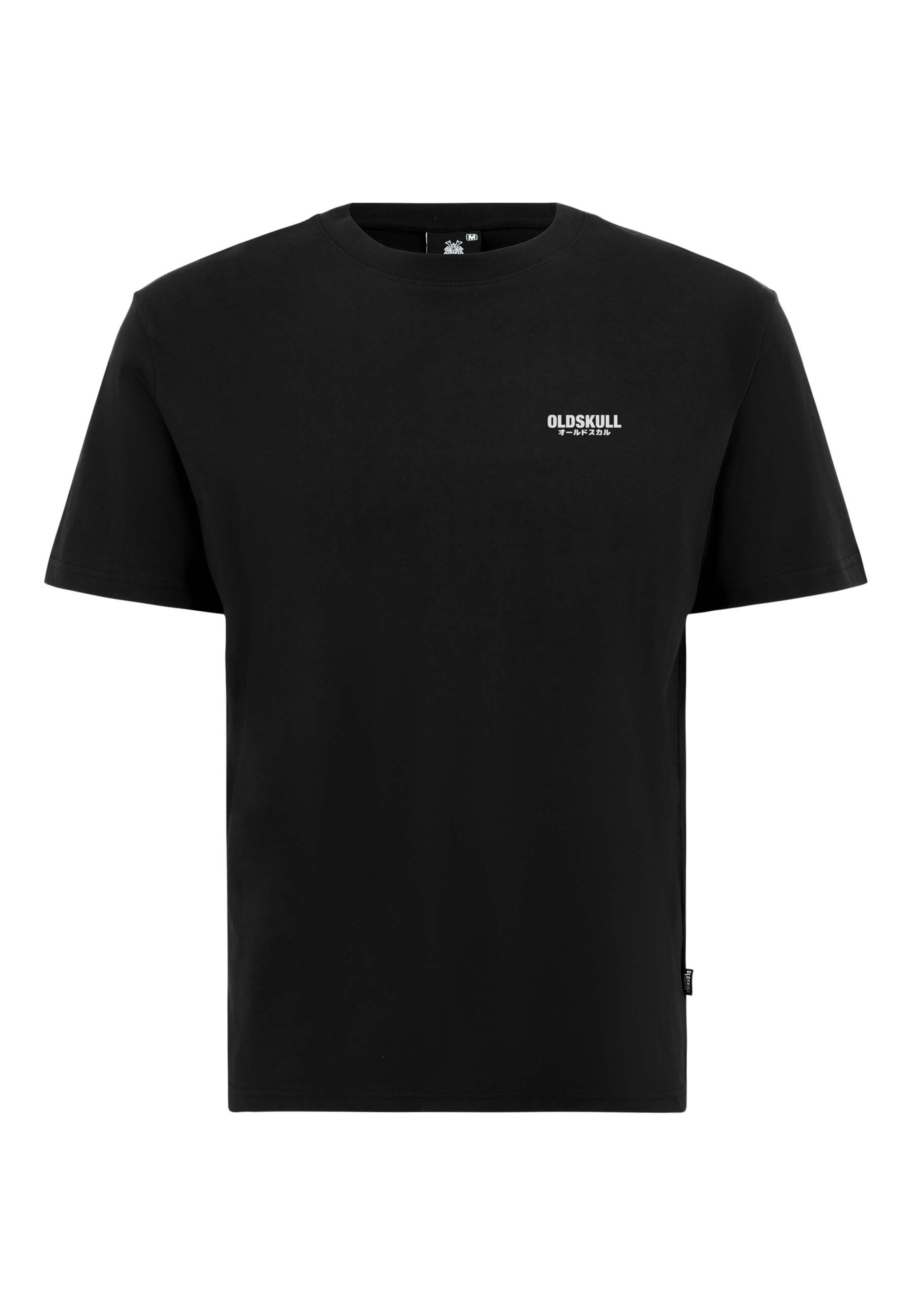 Oldskull Shirt 'Tokyo Skyline Manga' in Black: front