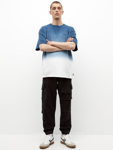 Pull&Bear Tapered Cargobroek in Zwart: voorkant