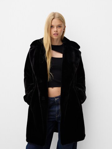 Manteau mi-saison Bershka en noir : devant