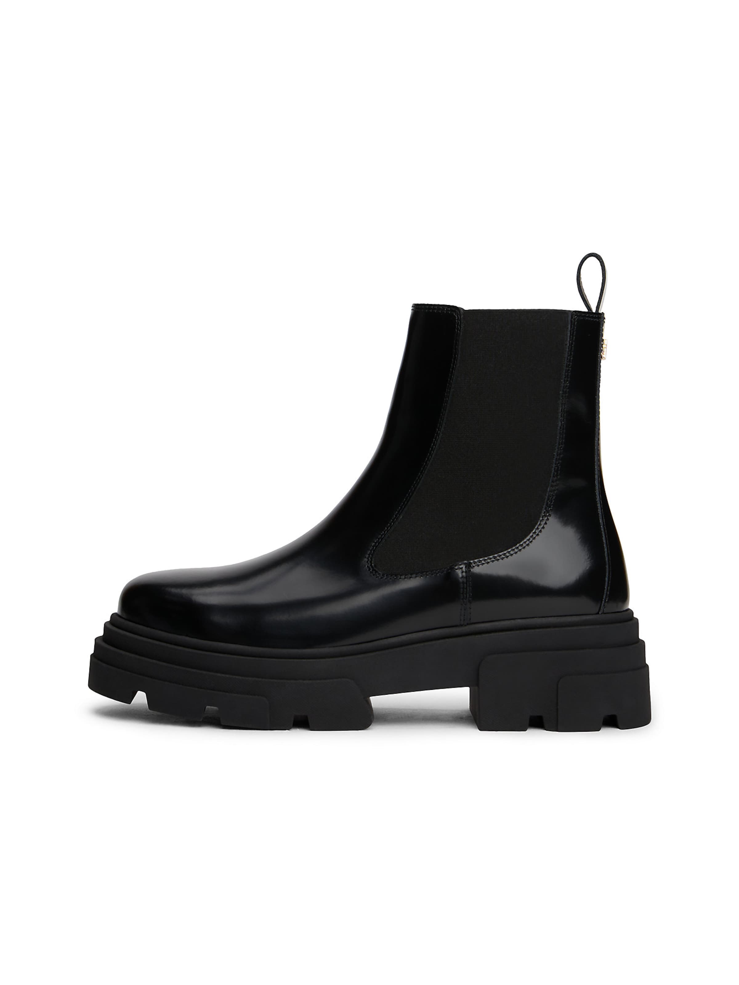 TOMMY HILFIGER Chelsea boots in Black: front
