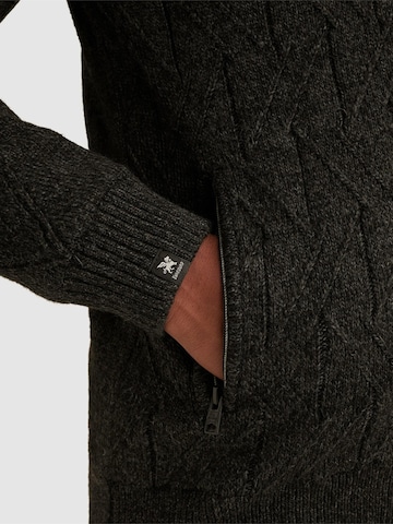 VANGUARD Kofta 'Cardigan with zipper closure and allover pattern' i svart