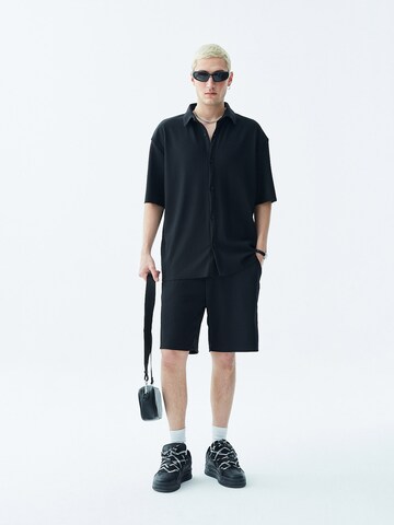 Comfort fit Camicia 'Reunion' di VAMOS CLO in nero: frontale