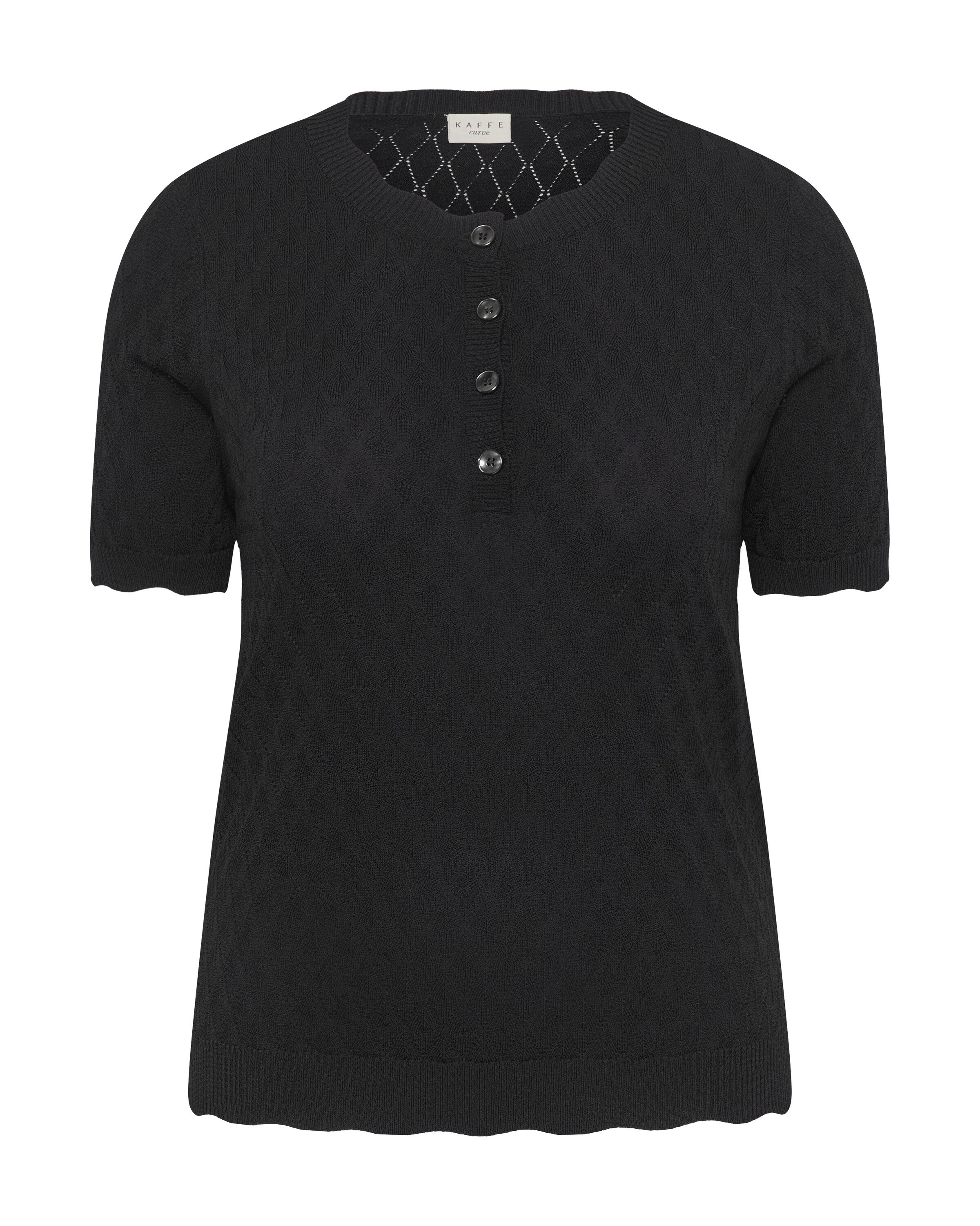 KAFFE CURVE Pullover 'KCbirthe' in Schwarz: Vorderseite