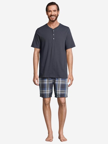 SCHIESSER Pyjama kort 'Night & Home' in Blauw