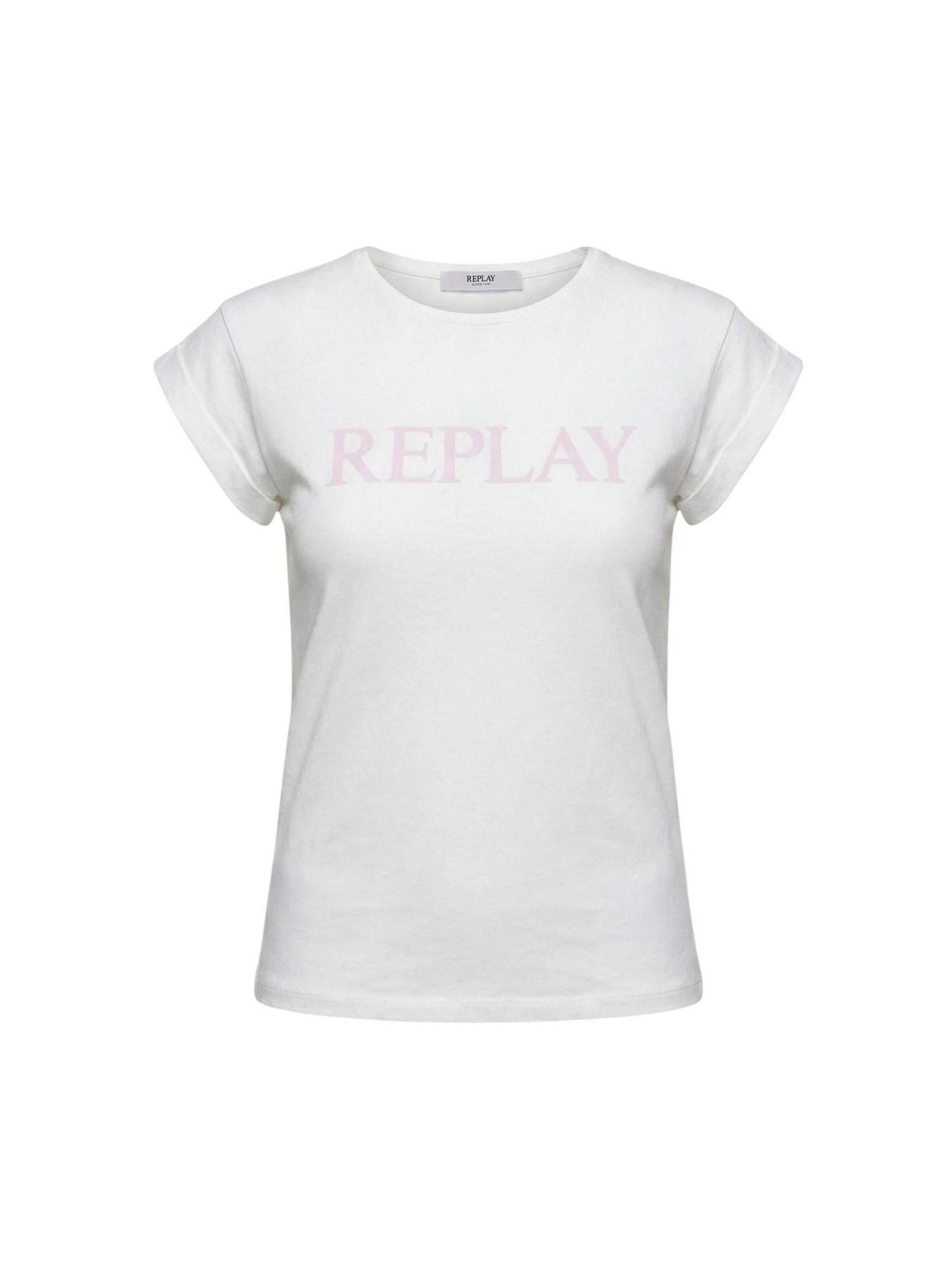 Maglietta 'REGULAR W3473B.000.2660' di REPLAY in bianco