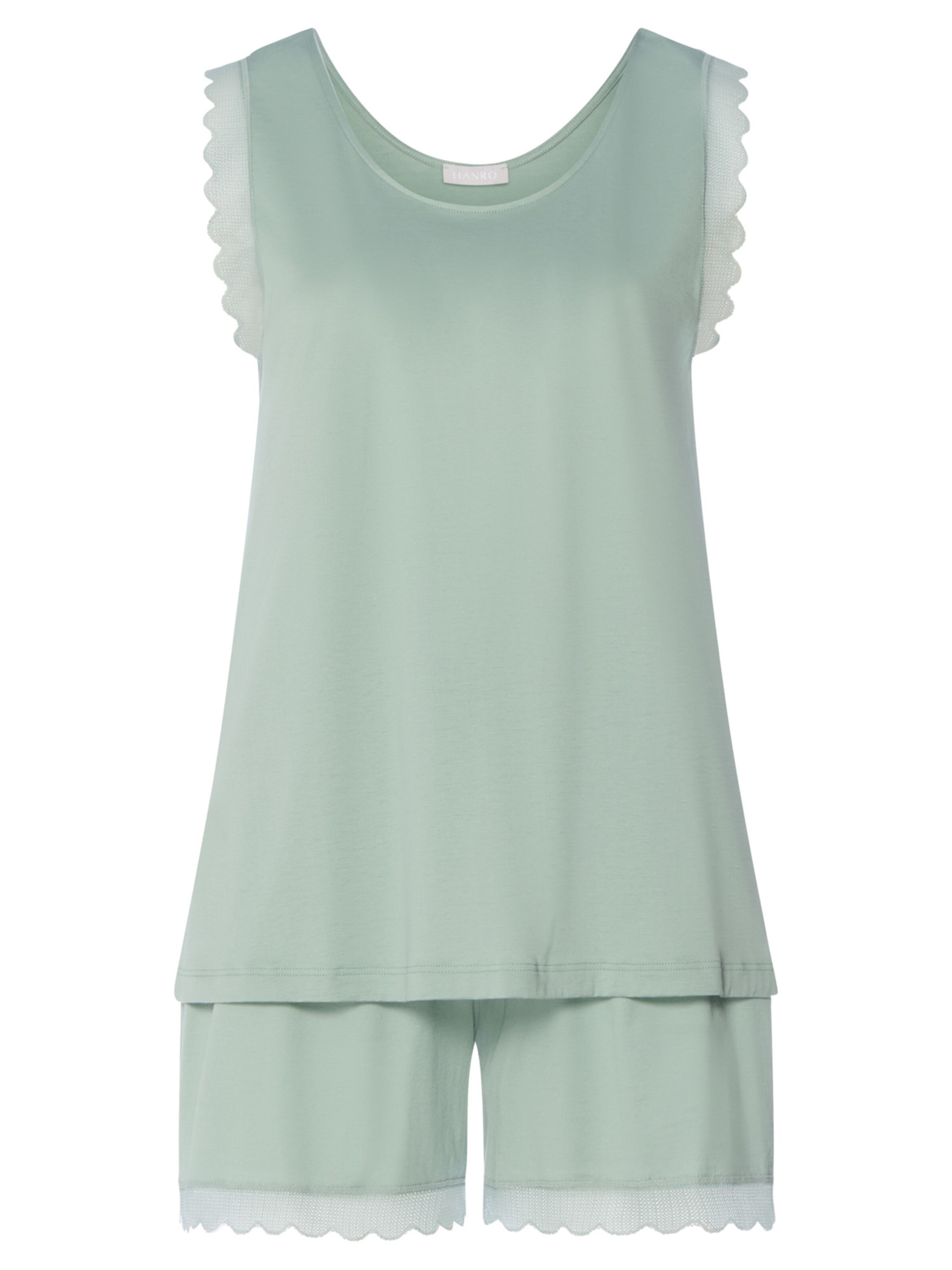 Hanro Pyjama 'Inaya'‌‌‌‌ in Grün: Vorderseite
