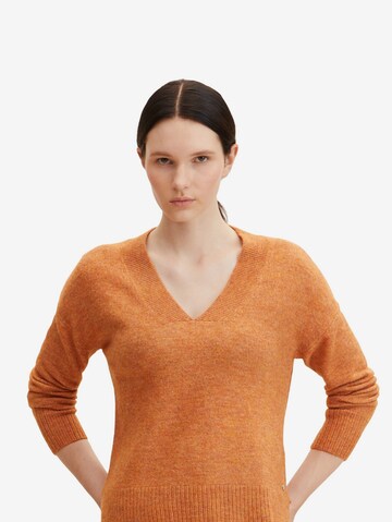 TOM TAILOR DENIM Sweater in Orange