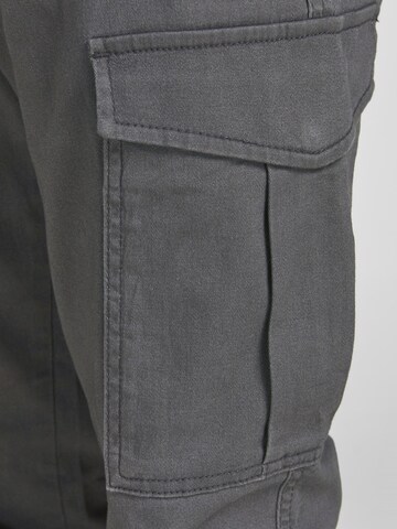 JACK & JONES Tapered Cargobroek 'JJIMarco JJJoe' in Grijs