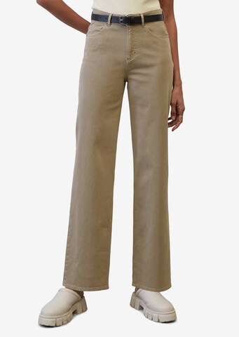 Marc O'Polo Wide leg Jeans 'Nelis' in Bruin: voorkant