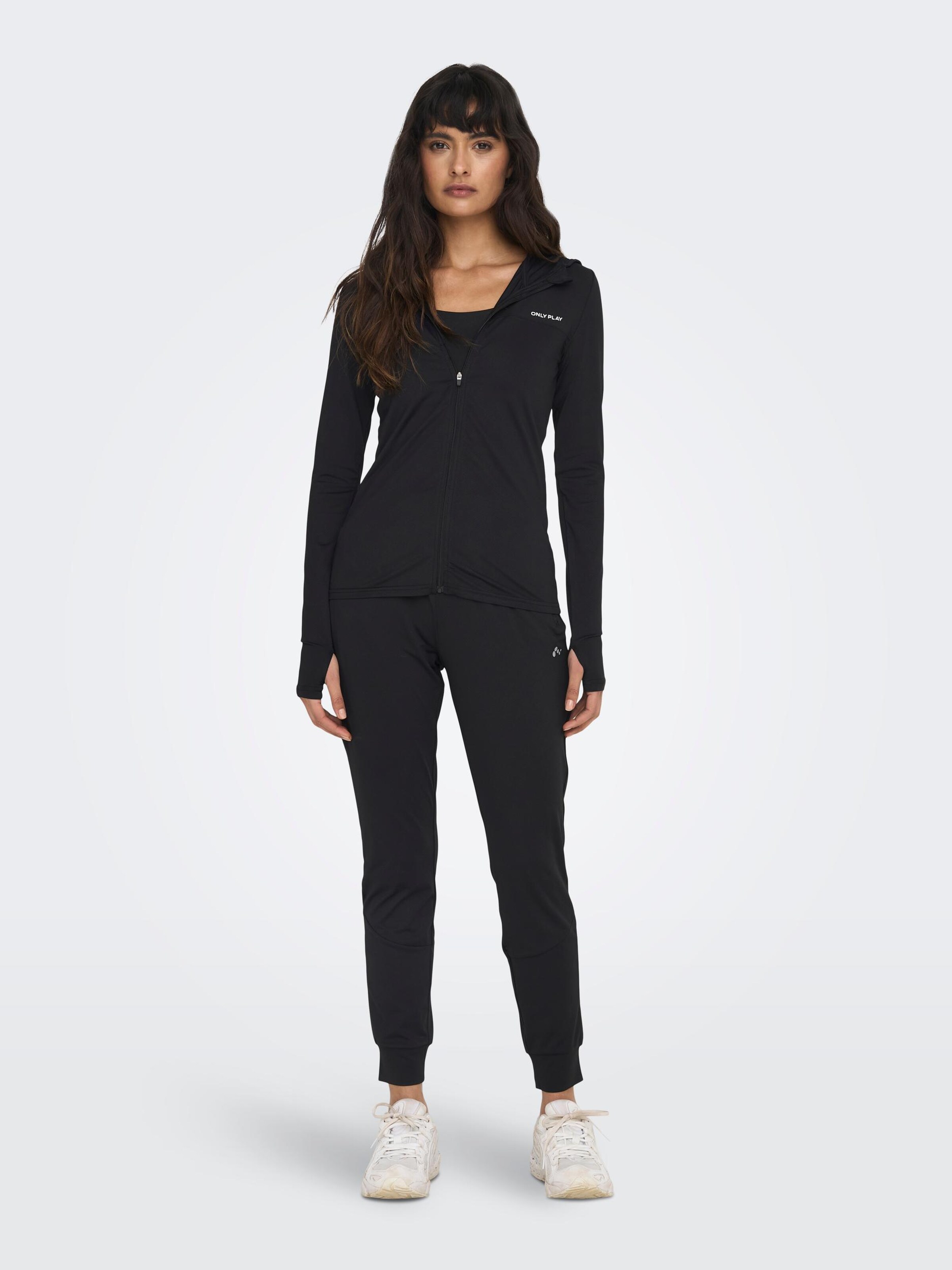 Black athletic zip up sale