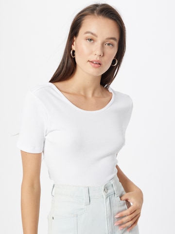 ONLY - Camiseta 'Clean' en blanco: frente