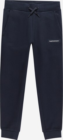 Effilé Pantalon d'extérieur PEAK PERFORMANCE en bleu : devant