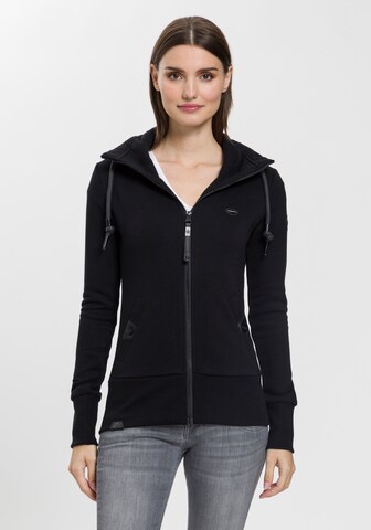 Ragwear Sweatjacke in Schwarz: Vorderseite