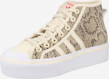 ADIDAS ORIGINALS High-Top Sneakers 'Nizza Platform Mid' in White: front