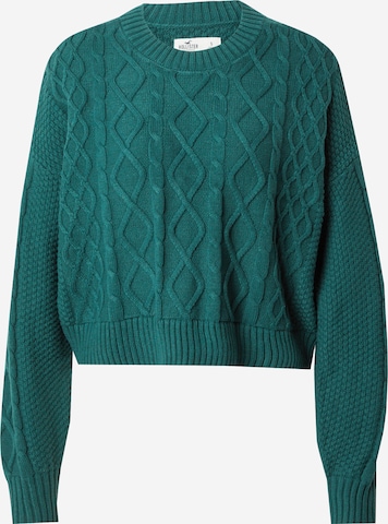 HOLLISTER Sweter w kolorze zielony: przód