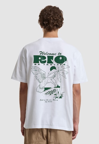 T-Shirt 'Welcome to Rio' Mister Tee en blanc : devant