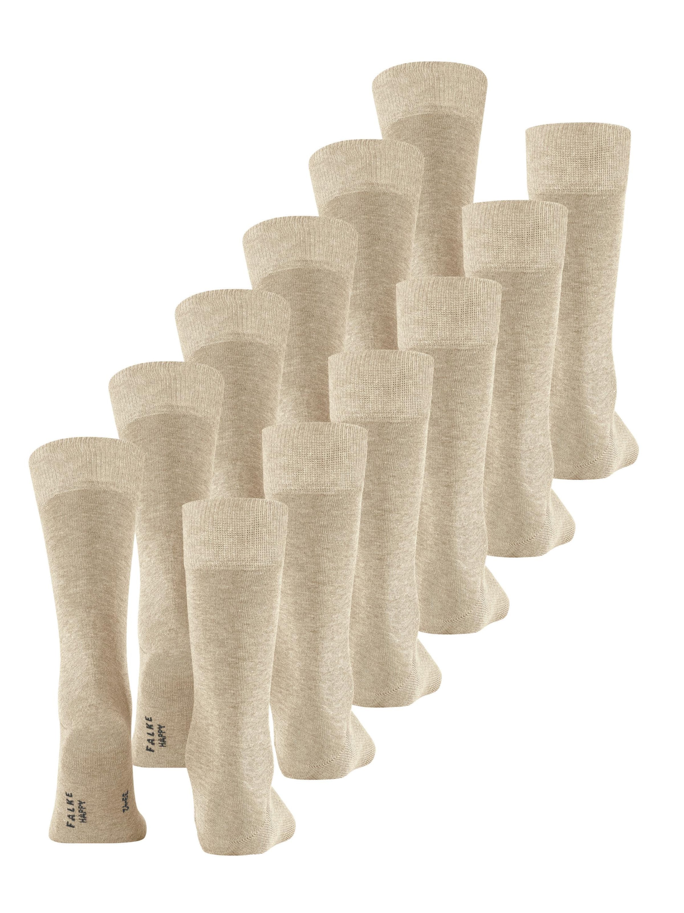 FALKE Socks 'Happy 6-Pack' in Beige