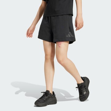 ADIDAS SPORTSWEAR Loosefit Sportbroek 'Z.N.E.' in Zwart: voorkant