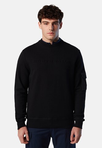 North Sails Sweatshirt in Black: front